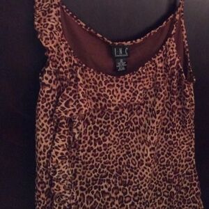 INC International Concepts Women's Leopard Print Top